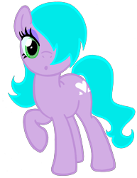 Size: 1539x1994 | Tagged: safe, artist:telasra, imported from derpibooru, oc, oc only, earth pony, pony, unicorn, earth pony oc, female, hair over one eye, mare, raised hoof, simple background, smiling, solo, transparent background