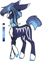 Size: 653x949 | Tagged: safe, artist:velnyx, imported from derpibooru, oc, oc only, oc:bones, earth pony, pony, choker, female, mare, simple background, solo, spiked choker, transparent background