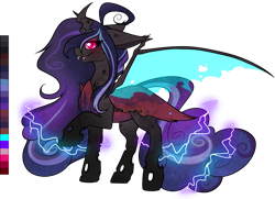 Size: 1280x927 | Tagged: safe, artist:velnyx, imported from derpibooru, oc, oc only, oc:aster, changepony, hybrid, pony, female, mare, simple background, solo, transparent background