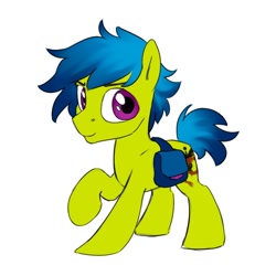Size: 680x680 | Tagged: safe, artist:jewellier, imported from derpibooru, oc, oc only, oc:scobis opera, earth pony, pony, bag, male, oda 997, simple background, solo, stallion, white background, young, younger