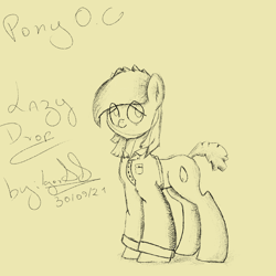 Size: 1000x1000 | Tagged: safe, artist:igorbanette, imported from derpibooru, oc, oc only, oc:lazy drop, pony, solo