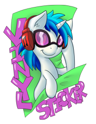 Size: 1689x2172 | Tagged: safe, artist:hirurux, imported from derpibooru, vinyl scratch, pony, unicorn, headphones, simple background, smiling, solo, transparent background