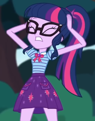 Size: 359x458 | Tagged: safe, imported from derpibooru, screencap, sci-twi, twilight sparkle, equestria girls, equestria girls series, stressed in show, stressed in show: fluttershy, cropped, solo