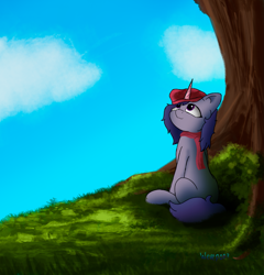Size: 2085x2171 | Tagged: safe, artist:wevepon3, imported from derpibooru, pony, unicorn, beatnik pony, beret, clothes, female, g5, hat, high res, mare, onyx, scarf, solo