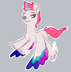 Size: 859x866 | Tagged: safe, artist:volpeculated, imported from derpibooru, zipp storm, pegasus, pony, :3, blushing, colored hooves, colored wings, eyebrows, feathered fetlocks, feathered wings, female, flying, g5, mare, my little pony: a new generation, solo, wings