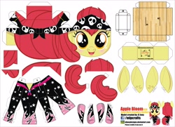 Size: 3177x2302 | Tagged: safe, artist:eljoeydesigns, imported from derpibooru, apple bloom, earth pony, pony, clothes, craft, female, filly, high res, papercraft, show stopper outfits, solo