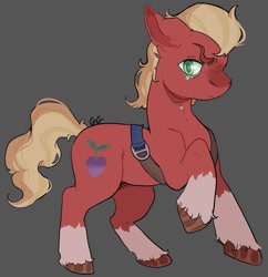 Size: 859x889 | Tagged: safe, artist:gioglown, imported from derpibooru, sprout cloverleaf, earth pony, pony, crying, g5, male, my little pony: a new generation, raised hoof, sad, solo, stallion