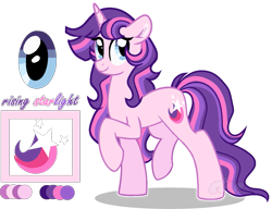 Size: 1129x869 | Tagged: safe, artist:star-gaze-pony, imported from derpibooru, oc, oc only, oc:rising starlight, pony, unicorn, female, mare, offspring, parent:comet tail, parent:twilight sparkle, parents:cometlight, simple background, solo, transparent background