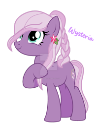 Size: 1280x1623 | Tagged: safe, artist:hate-love12, imported from derpibooru, wysteria, pony, base used, deviantart watermark, g3, g3 to g4, g4, generation leap, obtrusive watermark, simple background, solo, transparent background, watermark