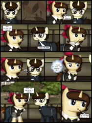 Size: 1750x2333 | Tagged: safe, artist:99999999000, imported from derpibooru, oc, oc only, oc:cwe, oc:mar baolin, pony, unicorn, comic:nice to meet you, clothes, comic, female, male, tadpole