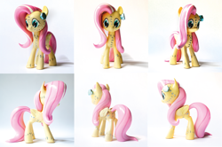 Size: 2604x1728 | Tagged: safe, artist:lou, imported from derpibooru, fluttershy, pegasus, pony, bolt, butt, female, figurine, frankenstein's monster, halloween, holiday, irl, looking down, mare, photo, plot, resin, staples, stitches