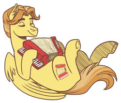 Size: 2000x1700 | Tagged: safe, artist:kikirdcz, imported from derpibooru, oc, oc only, oc:stjonal, pegasus, pony, accordion, male, musical instrument, simple background, solo, stallion, transparent background