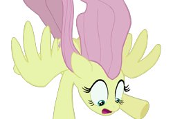 Size: 1280x886 | Tagged: safe, artist:benpictures1, imported from derpibooru, fluttershy, pegasus, pony, my little pony: the movie, adorable distress, cute, ears back, falling, female, floppy ears, frog (hoof), inkscape, looking down, mare, scared, shyabetes, simple background, solo, spread wings, transparent background, underhoof, vector, wings