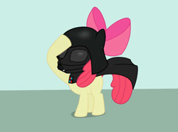 Size: 1453x1080 | Tagged: safe, artist:birdco, imported from derpibooru, apple bloom, earth pony, pony, darth vader, female, filly, solo, star wars