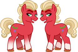 Size: 1280x853 | Tagged: safe, artist:guineasquig, imported from derpibooru, sprout cloverleaf, earth pony, pony, g4, g5, g5 to g4, male, my little pony: a new generation, simple background, solo, stallion, transparent background, variant