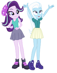 Size: 1280x1619 | Tagged: safe, artist:digigex90, imported from derpibooru, starlight glimmer, trixie, equestria girls, simple background, transparent background