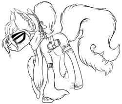 Size: 3014x2582 | Tagged: safe, artist:beamybutt, imported from derpibooru, oc, oc only, earth pony, pony, ear fluff, earth pony oc, high res, lineart, male, monochrome, signature, simple background, solo, stallion, white background