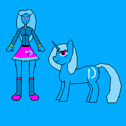 Size: 500x500 | Tagged: safe, artist:justinandrew1984-1, imported from derpibooru, trixie, pony, unicorn, equestria girls, smiling