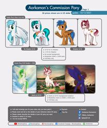 Size: 3000x3600 | Tagged: safe, imported from derpibooru, oc, oc only, alicorn, earth pony, pegasus, pony, unicorn, advertisement, commission, commission info, high res, solo