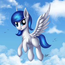 Size: 1800x1800 | Tagged: safe, artist:duskie-06, imported from derpibooru, oc, oc only, oc:starlie, pegasus, pony, female, flying, mare, solo