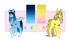 Size: 2868x1650 | Tagged: safe, artist:yuumirou, imported from derpibooru, oc, oc only, pegasus, pony, unicorn, female, mare, simple background, transparent background