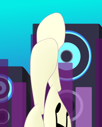 Size: 2000x2500 | Tagged: safe, artist:cycrus, derpibooru exclusive, imported from derpibooru, dj pon-3, vinyl scratch, pony, unicorn, abstract background, female, gradient background, high res, legs, mare, pictures of legs, solo, speaker