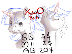 Size: 2818x2107 | Tagged: safe, artist:xwosya, imported from derpibooru, oc, pony, bust, commission, expressions, high res, portrait, sketch, ych example, ych sketch, your character here