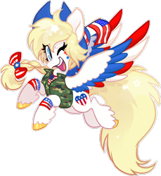 Size: 1016x1111 | Tagged: safe, anonymous artist, imported from derpibooru, oc, oc only, oc:star spangle, pegasus, pony, american flag, cute, female, flag, looking at you, mare, nation ponies, one eye closed, ponified, simple background, smiling, solo, transparent background, united states, unshorn fetlocks, wink, winking at you