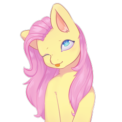 Size: 3800x3800 | Tagged: safe, artist:nightraven393, imported from derpibooru, fluttershy, pegasus, pony, :p, cute, daaaaaaaaaaaw, female, filly, filly fluttershy, high res, one eye closed, png, shyabetes, simple background, solo, tongue out, transparent background, wink, young, younger