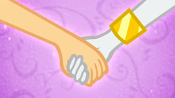 Size: 3410x1920 | Tagged: safe, imported from derpibooru, screencap, applejack, rarity, equestria girls, equestria girls series, rollercoaster of friendship, bracelet, duo, duo female, female, high res, holding hands, jewelry, shipping fuel, transformation