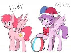 Size: 1280x960 | Tagged: safe, artist:beckydoki, imported from derpibooru, part of a set, pegasus, pony, bow, hat, jester hat, kirby, kirby (series), marx, misspelling, ponified, simple background, white background