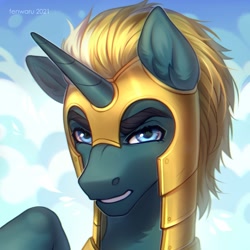 Size: 2000x2000 | Tagged: safe, artist:fenwaru, imported from derpibooru, oc, oc only, pony, unicorn, bust, high res, solo