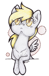 Size: 800x1234 | Tagged: safe, artist:emfen, imported from derpibooru, derpy hooves, pegasus, pony, simple background, solo, traditional art, transparent background, watermark