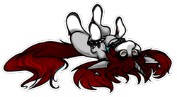 Size: 694x380 | Tagged: safe, artist:sketchytwi, imported from derpibooru, oc, oc only, oc:kala, pony, unicorn, coat markings, commission, horn, lying down, on back, simple background, socks (coat markings), solo, spiked wristband, transparent background, unicorn oc, wristband, ych result