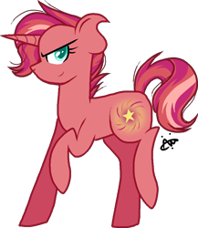 Size: 802x922 | Tagged: safe, artist:gallantserver, imported from derpibooru, oc, oc only, oc:firework blitz, pony, unicorn, female, magical lesbian spawn, mare, offspring, parent:sunset shimmer, parent:tempest shadow, simple background, solo, transparent background