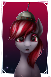 Size: 2000x3000 | Tagged: safe, artist:dacsy, imported from derpibooru, sugar moonlight, earth pony, pony, spoiler:my little pony: a new generation, bust, female, g5, hat, helmet, high res, my little pony: a new generation, solo