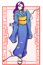 Size: 2000x3000 | Tagged: safe, artist:squishheart, imported from derpibooru, oc, oc only, oc:squishheart, anthro, clothes, high res, japan, kimono (clothing), solo