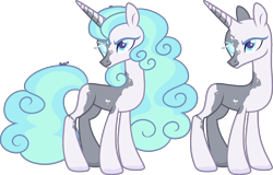 Size: 1919x1225 | Tagged: safe, artist:kurosawakuro, imported from derpibooru, oc, oc only, pony, unicorn, bald, base used, female, mare, offspring, parent:mistmane, parent:star swirl the bearded, parents:mistswirl, simple background, solo, transparent background