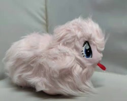 Size: 1006x800 | Tagged: safe, artist:onlyfactory, imported from derpibooru, oc, oc only, oc:fluffle puff, pony, bootleg, irl, photo, plushie, solo