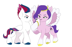 Size: 802x529 | Tagged: safe, artist:lullabyjak, imported from derpibooru, pipp petals, zipp storm, pegasus, pony, adorapipp, adorazipp, commission, cute, duckface, female, g5, my little pony: a new generation, royal sisters (g5), selfie, siblings, simple background, sisters, white background, wip