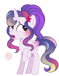 Size: 1144x1468 | Tagged: safe, artist:princess-kitsune-tsu, imported from derpibooru, oc, oc only, alicorn, pony, female, magical lesbian spawn, offspring, parent:rainbow dash, parent:twilight sparkle, parents:twidash, simple background, solo, teenager, transparent background