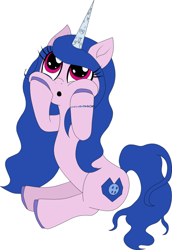 Size: 482x700 | Tagged: safe, artist:lullabyjak, imported from derpibooru, izzy moonbow, pony, unicorn, bracelet, g5, jewelry, looking up, my little pony: a new generation, simple background, solo, squishy cheeks, white background