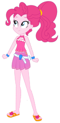 Size: 490x1001 | Tagged: artist needed, source needed, safe, imported from derpibooru, pinkie pie, equestria girls, beautiful, sandals, simple background, transparent background, vector