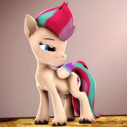 Size: 2160x2160 | Tagged: safe, artist:psfmer, imported from derpibooru, zipp storm, pegasus, pony, 3d, carpet, download at source, female, g5, high res, mare, mohawk, my little pony: a new generation, simple background, solo, source filmmaker, unshorn fetlocks, wings