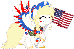 Size: 4622x3115 | Tagged: safe, artist:starspangledpony, imported from derpibooru, oc, oc only, oc:star spangle, pegasus, pony, american flag, bow, braid, colored wings, cute, eyes closed, flag, g5, hair bow, hat, my little pony: a new generation, nation ponies, ocbetes, patriotic, patriotism, pegasus oc, ponified, simple background, solo, spread wings, transparent background, united states, unshorn fetlocks, wings