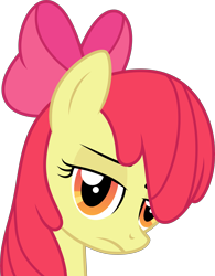 Size: 6000x7695 | Tagged: safe, artist:twilirity, imported from derpibooru, apple bloom, earth pony, pony, .svg available, absurd resolution, bust, female, frown, lidded eyes, looking at you, mare, older, older apple bloom, simple background, solo, transparent background, vector