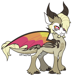 Size: 1896x1947 | Tagged: safe, artist:renhorse, imported from derpibooru, oc, oc only, dracony, dragon, hybrid, male, offspring, parent:dragon lord torch, parent:fire flare, simple background, smiling, smirk, solo, transparent background