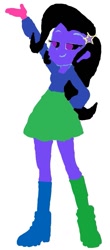 Size: 451x1024 | Tagged: safe, artist:jesus0385, imported from derpibooru, trixie, equestria girls, 1000 hours in ms paint, dark eyes, simple background, solo, white background