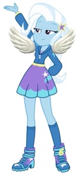 Size: 451x1024 | Tagged: safe, artist:jesus0385, imported from derpibooru, trixie, koopa paratroopa, equestria girls, 1000 hours in ms paint, simple background, solo, white background