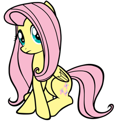 Size: 5000x5246 | Tagged: safe, artist:fluttershy7, artist:icicle-wicicle-1517, color edit, edit, imported from derpibooru, fluttershy, pegasus, pony, swarm of the century, absurd resolution, colored, cute, daaaaaaaaaaaw, female, looking at you, mare, shyabetes, simple background, sitting, solo, transparent background